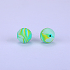 Printed Round Silicone Focal Beads LS-SI-JX0056A-66-1