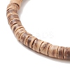 Coconut Beaded Stretch Bracelet for Men Women BJEW-JB09289-4