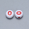 Craft Acrylic Horizontal Hole Letter Beads SACR-S201-11O-2
