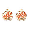 Autumn Theme Alloy Enamel Pendants ENAM-N048-010A-2