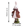 Resin Standing Rabbit Statue Bunny Sculpture Tabletop Rabbit Figurine for Lawn Garden Table Home Decoration ( Brown ) JX085A-2