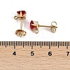 Ion Plating(IP) 304 Stainless Steel Cubic Zirconia Stud Earring Findings STAS-P373-06B-4