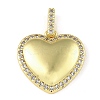 Rack Plating Brass Micro Pave Cubic Zirconia Pendant X-KK-H456-03G-1