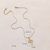 Elegant 304 Stainless Steel with Clear Glass Eye Pendant Necklaces for Women YU0551-5
