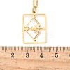 304 Stainless Steel Necklace NJEW-D330-01G-09-3