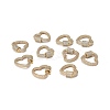 Brass Micro Pave Clear Cubic Zirconia Screw Carabiner Lock Charms ZIRC-F120-002G-3