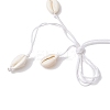 Bohemia Natural Cowrie Shell Beaded Necklaces NJEW-JN04784-03-5