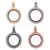 4Pcs 4 Colors Alloy Photo Frame Pendants ALRI-CA0001-006B-1