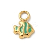 Ion Plating(IP) 304 Stainless Steel Enamel Charms STAS-G351-05G-2