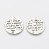 Tibetan Style Alloy Quote Pendants for Teachers' Day TIBE-Q085-05AS-LF-1