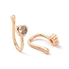 Clear Cubic Zirconia Heart Cuff Earrings ZIRC-I064-15G-2
