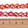 Electroplate Transparent Glass Beads Strands GL-CBA7A17-02A-01-3