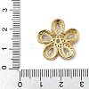 Brass Pave Cubic Zirconia 5-Petal Flower Multi-Strand Links KK-I276-30G-4