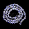 Electroplate Transparent Glass Beads Strands EGLA-YW0001-65A-2