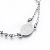 Tarnish Resistant 201 Stainless Steel Charm Bracelets LS-BJEW-P258-15P-3