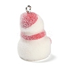 Christmas Flocky Opaque Resin Pendants RESI-C064-01D-2