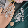 1Pair Brass Rhinestone Wedding Dress Decoration Accessories FIND-GF0006-54-3