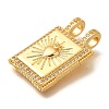 Brass Micro Pave Cubic Zirconia Pendants X-KK-U055-06B-01-2