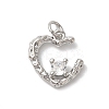 Rack Plating Brass Clear Cubic Zirconia Pendants KK-Z056-15P-1