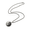 201 Stainless Steel Enamel Yin Yang with Sun & Moon Pendant Necklaces NJEW-G115-05P-1-3
