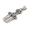 316 Surgical Stainless Steel Pendants STAS-E212-128AS-2