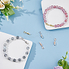 6Pcs 3 Colors Barss Fold Over Clasps FIND-FH0008-50-4