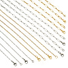 16Pcs 4 Style 304 Stainless Steel Chain Necklaces NJEW-TAC0026-2