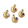 304 Stainless Steel Pave Rhinestone Charms STAS-G369-13G-1