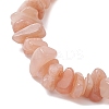 Natural Sunstone Chip Beaded Charm Bracelets BJEW-JB12312-01-4