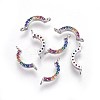 Brass Cubic Zirconia Links ZIRC-E162-13P-2