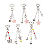 Heart Star Butterfly Acrylic Pendant Decoration HJEW-PH01943-7