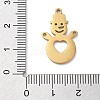 Christmas Theme 304 Stainless Steel Pendants STAS-R003-04G-01-3