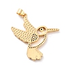 Brass Micro Pave Clear Cubic Zirconia Pendants ZIRC-Z018-09G-B-2