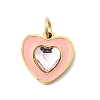 304 Stainless Steel Enamel with Rhinestone Pendants STAS-Z179-38G-02-1