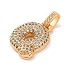 Brass Micro Pave Cubic Zirconia Pendants KK-C076-29Q-G01-2