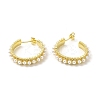 ABS Pearl Beaded Ring Stud Earrings EJEW-E273-16LG-1