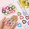 28Pcs 14 Colors Zinc Alloy Spring Gate Rings FIND-SP0002-61-3