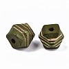 Painted Natural Wood Beads WOOD-T021-52B-04-2