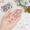 50Pcs Oval 304 Stainless Steel Stud Earring Findings STAS-BBC0004-25-3