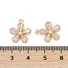 Rack Plating Brass Micro Pave Cubic Zirconia Pendants KK-C082-01G-04-3