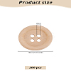 Flat Round Wood Buttons DIY-LP0001-14B-2