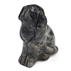 Natural Larvikite Carved Dog Figurines DJEW-L023-A09-1