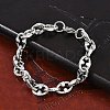 304 Stainless Steel Oval Link Chain Bracelets for Women Men BJEW-F488-48C-P-2