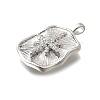 Brass Micro Pave Cubic Zirconia Pendants KK-M318-37P-2