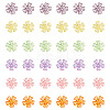 240Pcs 6 Colors Transparent UV Plating Acrylic Bead Caps OACR-TA0002-95-1