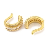 Brass Micro Pave Cubic Zirconia Cuff Earrings EJEW-C104-142G-2