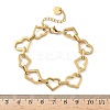 304 Stainless Steel Link Chain Bracelets for Women BJEW-G750-02A-G-3