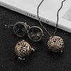 Brass Hollow Round Cage Pendants LS-KK-L079-02-NR-5