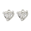 Brass Micro Pave Cubic Zirconia Charms KK-C107-14B-P-1