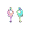 Ion Plating(IP) 201 Stainless Steel Pendant STAS-B027-19MC-1